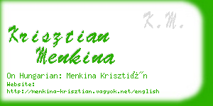 krisztian menkina business card